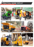 Remorque malaxeur à béton électrique pour la construction, pompe à béton sur remorque