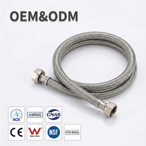 Nouvelle Arrivée 2025 Tuyau <span class=keywords><strong>Flexible</strong></span> Tressé en Acier Inoxydable SS304 avec Raccords Mâle et <span class=keywords><strong>Femelle</strong></span> pour Salle <span class=keywords><strong>de</strong></span> Bain, Cuisine et Robinet <span class=keywords><strong>de</strong></span> Toilettes - Product Image 1