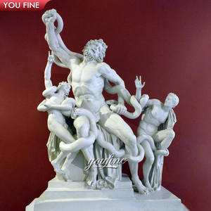 Statue célèbre de Silène et de Dionysos en marbre - Product Image 6