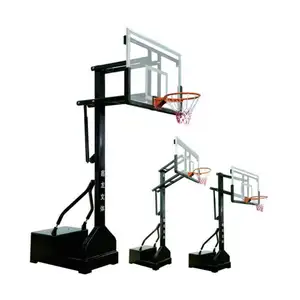 Tiêu chuẩn quốc tế tay thủy lực bóng rổ đứng bóng rổ di chuyển Hoops FIBA bóng rổ mục tiêu