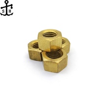 Laiton personnalisé d'usine H59 H62 cuivre Bronze écrous hexagonaux M3 M52 confiture lourde DIN934 DIN555 DIN970 ISO4032 finition polie pour l'exploitation minière