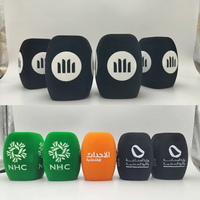 Microphone sans fil USB à condensateur en métal floqué, livraison rapide, filtre anti-vent, couvercle en mousse triangulaire carré, microphones anti-bruit