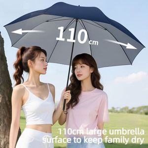 Parapluie à long manche en fibre de carbone ultra-légère avec logo personnalisé, 175g, revêtement doré, tissu 30D, pour cadeau d'affaires ou de voyage - Product Image 3