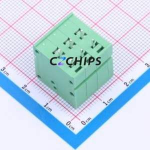 JL105V-50003G01 Screw Terminal Block Through hole Component (THT),P=5mm Connector 1x3P 5mm Green Through Hole - Product Image 2