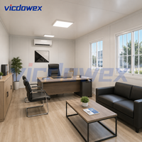 VICDOWEX Maison Conteneur Modulaire Contemporaine Préfabriquée pour Bureaux, Entrepôts, Dortoirs et Camps