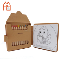 Kit de coloriage de poche pour enfants, mini livre de coloriage, crayons de couleur, ensemble de dessin personnalisable, activité de voyage, cadeau promotionnel