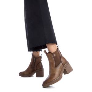Stivaletti con tacco Taupe da 172008 donna con plateau da donna Slip-On in cotone traspirante per l'estate autunno inverno - Product Image 5