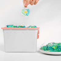 Dr.Easy Capsules de lessive liquide parfum lavande, respectueuses de l'environnement, jetables, pour vêtements et tissus délicats