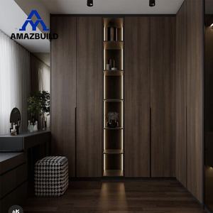 AMAZBUILD Série haut de gamme Meuble de vestiaire Armoire sur mesure <span class=keywords><strong>Porte</strong></span> vitrée de placard <span class=keywords><strong>avec</strong></span> bandes lumineuses - Product Image 5