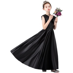 Robe longue noire formelle <span class=keywords><strong>pour</strong></span> filles, idéale <span class=keywords><strong>pour</strong></span> les récitals de chœur, de piano, les spectacles scolaires - Product Image 5
