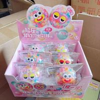 Balle anti-stress souple arc-en-ciel à rebond lent, jouet sensoriel pour enfants, œil compressible