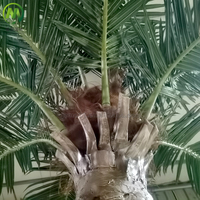 Grand palmier artificiel en fibre de verre pour l'aménagement paysager, intérieur/extérieur, imitation cocotier pour la décoration de jardin, fabricant d'arbres