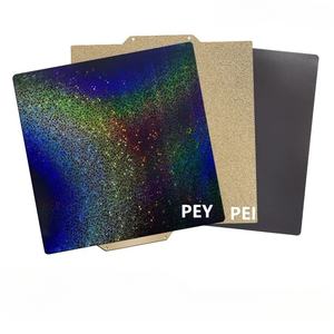 Elegoo Neptune 4 Plus/QIDI Accessoires d'imprimante 3D X-Max3 double face 330x330mm Plaque de construction PEI texturée en acier à ressort X5SA <span class=keywords><strong>PEY</strong></span> - Product Image 1