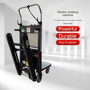 ओम इलेक्ट्रिक 300 किलोग्राम 400 सीढ़ी चढ़ाई मशीन फोल्डेबल स्टील प्लेटफॉर्म क्रॉलर प्रकार लिफ्ट परिवहन उपकरण - Product Image 2