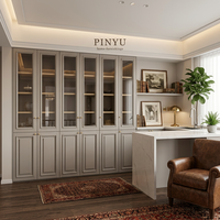 Armoire à panneaux surélevés en verre cannelé, étagère ouverte, tiroir, meuble de rangement personnalisé pour villa, cuisine, chambre, écologique, grande taille