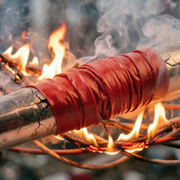 Selbstklebendes Industriequalitäts-Zertifiziertes Klasse C Feuerlöschband Intumeszierendes Flammschutzmittel für Kabel und Rohre