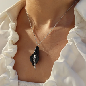 304 Stainless Steel 18K <b>Gold</b> Plated Natural Stone Agate Geometric Tassel <b>Necklace</b> for Women Cable Chain Cross Chain Jewelry - Product Image 2