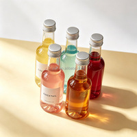 Bouteille de jus en plastique transparente de qualité alimentaire 200 ml avec bouchon à vis pour boissons, eau, soda