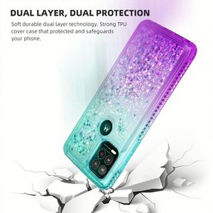 เคสโทรศัพท์กลิตเตอร์ไล่ระดับสีสำหรับ Moto G Stylus 5G ปลอกด้านหลังเป็นทรายเหลว - Product Image 4