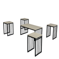 YUKAI Meubles de table basse 1 + 4 au design simple et populaire avec 1 grande table et 4 petites tables T-013(1 + 4)