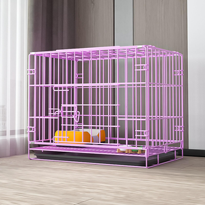 Jaula para Perros de Acero Inoxidable de Alta Calidad, Resistente, Portátil, Segura, con Diseño de Animales, Ecológica, Jaula Metálica para Perros con Doble Puerta - Product Image 1