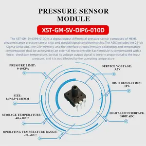 Цифровой датчик дифференциального давления i2c, модуль датчика давления 24 бит для дайверов, часов и испытаний уровня воды