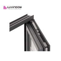 Ventanas de vidrio de vista ultra grande Ventanas fijas de vidrio de aluminio panorámico con aislamiento térmico de doble acristalamiento a prueba de sonido