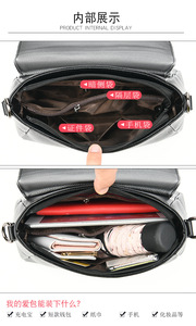 <b>Top</b> Quality Women PU Leather Shoulder Bag Designers Handbags Purse Female Messenger Bag Tote Bags - Product Image 6