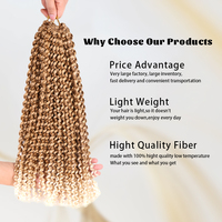 Offre Spéciale Tresses Africaines Synthétiques 14/18 Pouces Mèches Passion Twist Pré-Torsadées Crochetées Bouclées Douces et Pas Chères en Gros
