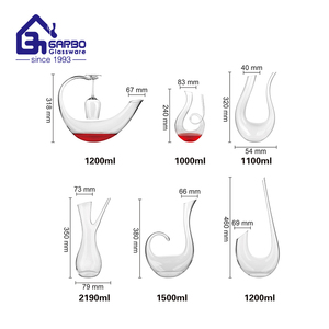 <span class=keywords><strong>Carafe</strong></span> à <span class=keywords><strong>vin</strong></span> en verre coloré moderne à nervures verticales, personnalisable, en borosilicate de haute qualité, pour servir du <span class=keywords><strong>vin</strong></span> rouge - Product Image 4