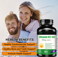 Capsules de Vitamine D3 K2 MK7 Marque Blanche – Soutien Osseux, Cardiaque et Immunitaire – Complément Alimentaire – Formule Personnalisée OEM ODM – Fournisseur en Gros Direct Usine
