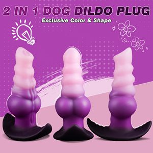 Grand plug anal avec grand nœud de chien, énormes plugs anaux en silicone, jouets sexuels anaux portables, <span class=keywords><strong>dildo</strong></span> monstre en forme de cheval avec ventouse - Product Image 5