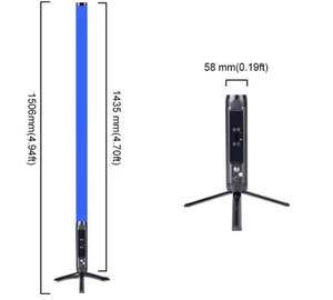 五色视频像素灯条远程无线电池RGBWA发光二极管360灯管灯 - Product Image 1