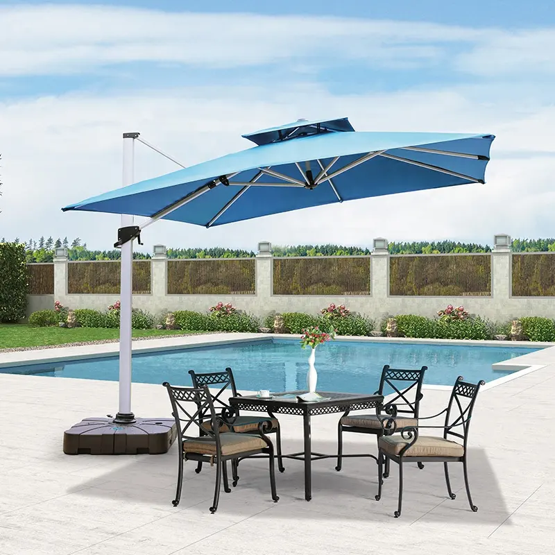 2022 самый популярный Алюминиевый металлический зонтик, зонтик для внутреннего дворика, открытый сад, рекламный пляжный зонтик