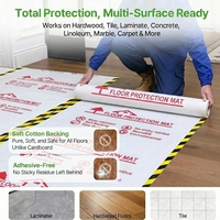 Film de protection temporaire pour tapis de 36 po x 50 pi, film antidérapant résistant, à coller et à décoller, pour usage domestique
