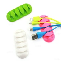 Organiseur de câbles magnétique adhésif en silicone HY7, clips portables pour la gestion des câbles de bureau, pour fabricant de placards, marque personnalisée