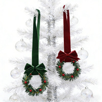 Couronne de luxe en nylon personnalisée avec nœuds papillon pour porte, arbre de Noël, Pâques, anniversaire, mariage, vacances, décoration de chaise, fenêtre, maison