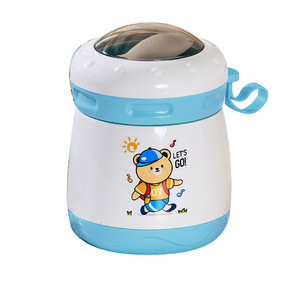 Taza de sopa de dibujos animados, taza de desayuno sellada portátil de acero inoxidable 304 con cuchara, mini lonchera ligera para niños - Product Image 5