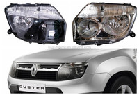 Remplacement de phares pour Renault Dacia Duster, phares fumés et chromés