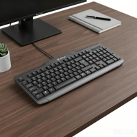 Usine personnalisée 9851 clavier filaire étanche ABS 104 touches clavier USB pour bureau nouveaux accessoires de travail