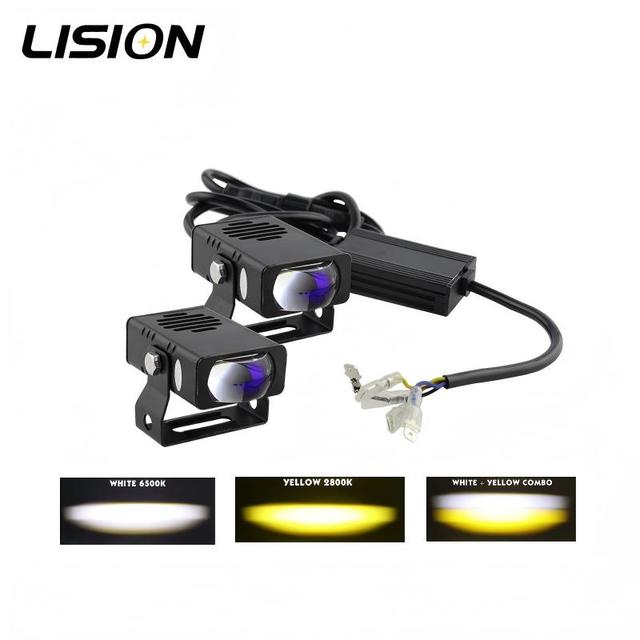Popular Motorcycle Mini Driving Light E06j 30w High Low Beam Led Fog Light Yellow White Led Auxiliary Light 9-60v for Truck