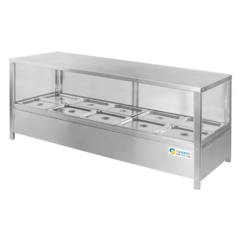 Attrezzatura per Catering scaldavivande elettrico commerciale a Buffet Bain Marie con 6 padelle