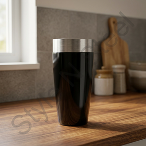 Acier MÉTAL Noir Couleur Gobelet à eau Partie de Boson Shaker pour Campagne Cocktail Bière VERRE À BIÈRE BROSSÉ ACIER INOXYDABLE - Product Image 3