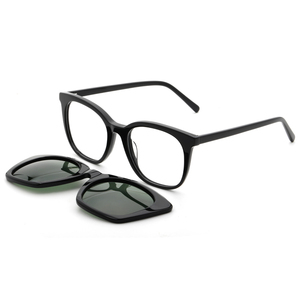 G5701 Nuevo Diseño de Montura de Acetato <span class=keywords><strong>con</strong></span> <span class=keywords><strong>Clip</strong></span> Sobrepuesto de Acetato Gafas de Sol Cuadradas <span class=keywords><strong>con</strong></span> <span class=keywords><strong>Clip</strong></span> Polarizado Magnético Fuerte - Product Image 2