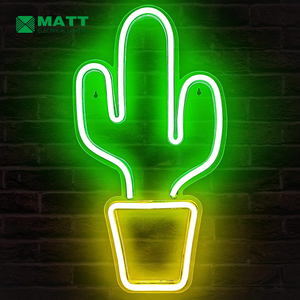 Customized Green Plants Hanging USB <strong>Battery</strong> <strong>Operated</strong> LED Cactus <strong>Neon</strong> <strong>Sign</strong> Night Lamp Light for Kids <strong>Room</strong> Party Christmas Decor - Product Image 6