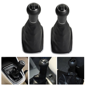 Pomo de cambio de marchas para coche, de cuero, 5 velocidades, 6 velocidades, para Volkswagen Bora Golf 4, diseño ergonómico - Product Image 4