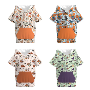 Garçons Halloween manches courtes <span class=keywords><strong>Mickey</strong></span> Ghost, Stitch Pumpkin, Cartoon Elf, <span class=keywords><strong>Mickey</strong></span> Funny Pattern, Déverrouillez les tenues cool à la mode des vacances - Product Image 1