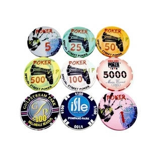<span class=keywords><strong>Set</strong></span> di Fiches da <span class=keywords><strong>Poker</strong></span> in Ceramica Personalizzate di Qualità Casino, 39mm 10g, 43mm 11.5g, 50mm 16g, con Valigetta in Alluminio, Bottone Dealer e Dadi - Product Image 1