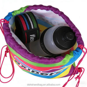 กระเป๋าเป้สะพายหลังแบบมีเชือกผูกสำหรับกีฬากลางแจ้ง ทำจากโพลีเอสเตอร์  สามารถปรับแต่งได้ตามต้องการ ใช้เป็นของขวัญส่งเสริมการขายที่มีโลโก้แบรนด์ - Product Image 5