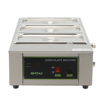 Nouvelle machine à faire fondre le chocolat électrique numérique en acier inoxydable pour usage commercial avec 3 réservoirs Bain Marie, fonctionnement facile, certifiée CE